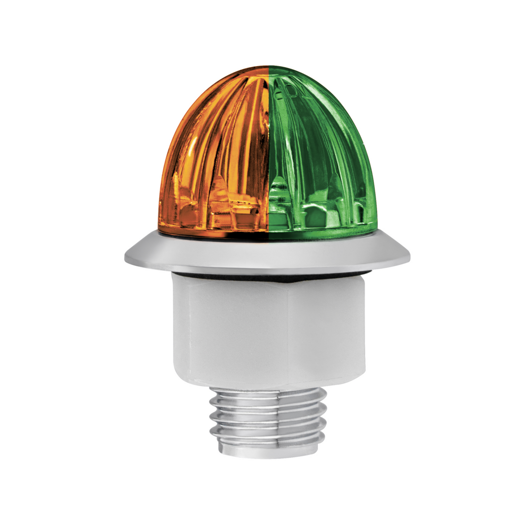 Double Fury 4 LED Dual Function 1-1/8" Watermelon Clearance/Marker Light - Amber &amp; Green LED