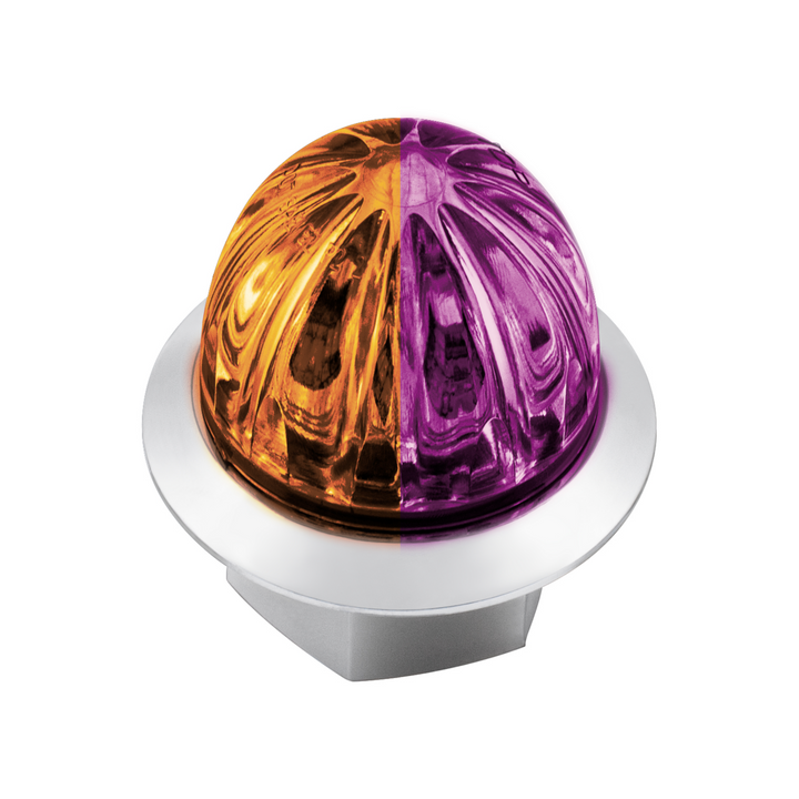 Double Fury 4 LED Dual Function 1-1/8" Watermelon Clearance/Marker Light - Amber &amp; Purple LED
