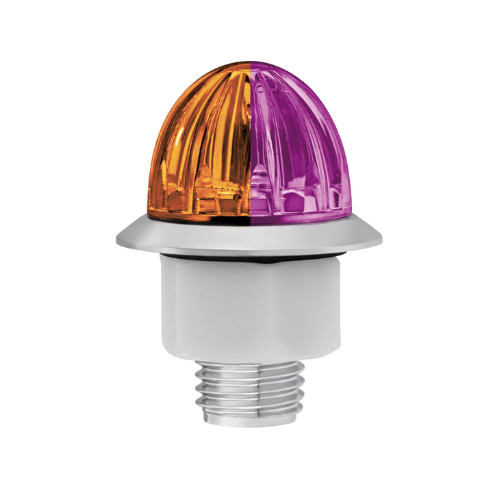 Double Fury 4 LED Dual Function 1-1/8" Watermelon Clearance/Marker Light - Amber &amp; Purple LED