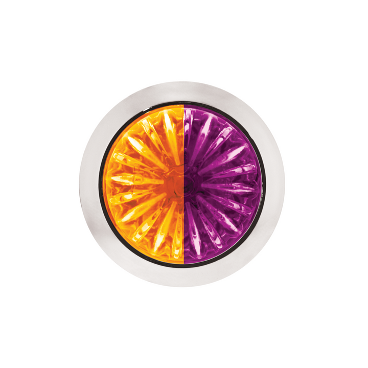 Double Fury 4 LED Dual Function 1-1/8" Watermelon Clearance/Marker Light - Amber &amp; Purple LED