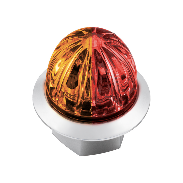 Double Fury 4 LED Dual Function 1-1/8" Watermelon Clearance/Marker Light - Amber &amp; Red LED