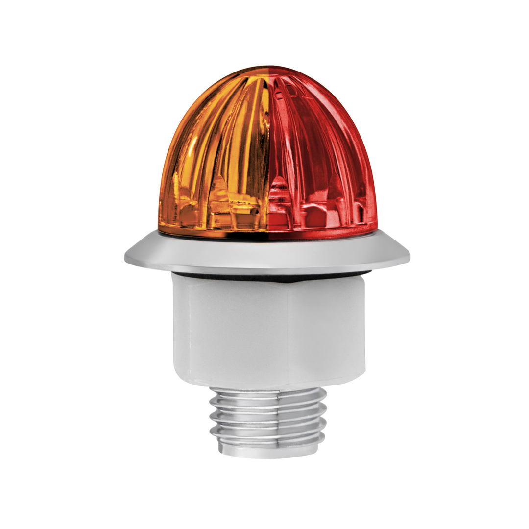 Double Fury 4 LED Dual Function 1-1/8" Watermelon Clearance/Marker Light - Amber &amp; Red LED