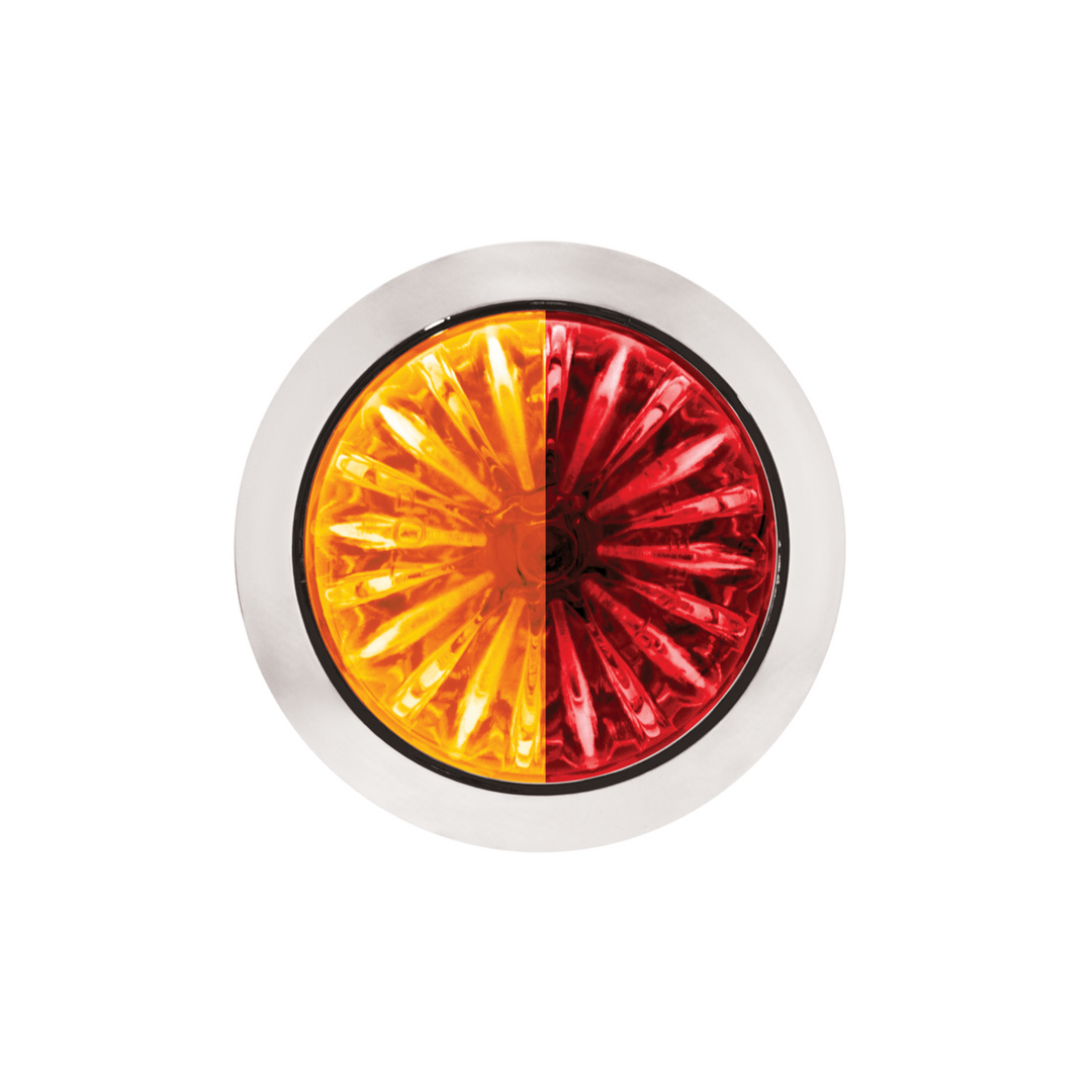 Double Fury 4 LED Dual Function 1-1/8" Watermelon Clearance/Marker Light - Amber &amp; Red LED