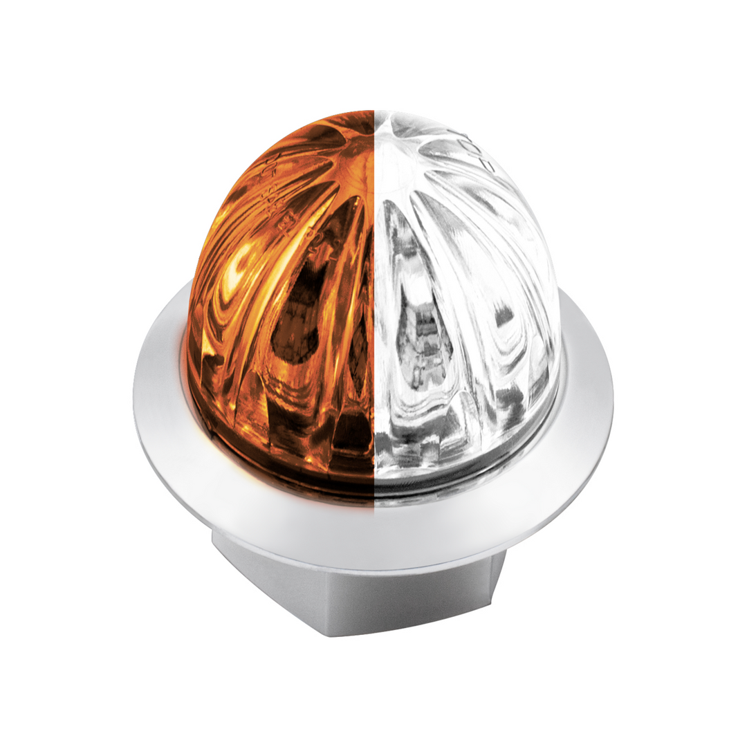 Double Fury 4 LED Dual Function 1-1/8" Watermelon Clearance/Marker Light - Amber &amp; White LED