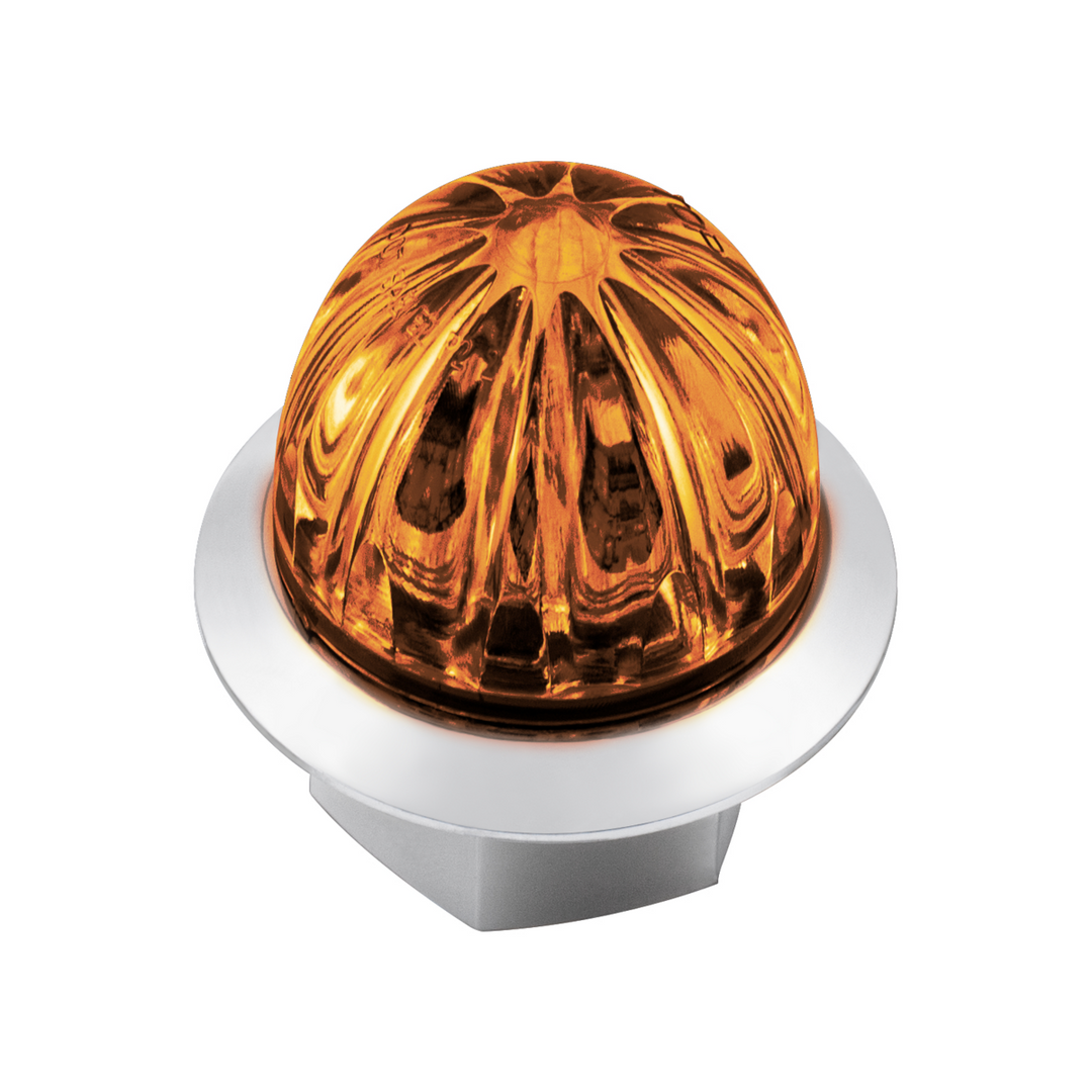 Double Fury 4 LED Dual Function 1-1/8" Watermelon Clearance/Marker Light - Amber &amp; White LED