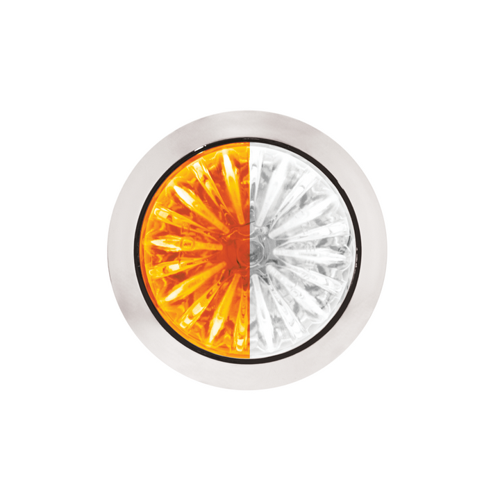 Double Fury 4 LED Dual Function 1-1/8" Watermelon Clearance/Marker Light - Amber &amp; White LED