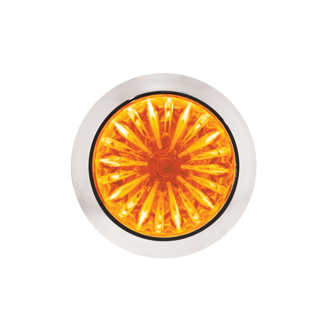 Double Fury 4 LED Dual Function 1-1/8" Watermelon Clearance/Marker Light - Amber &amp; White LED