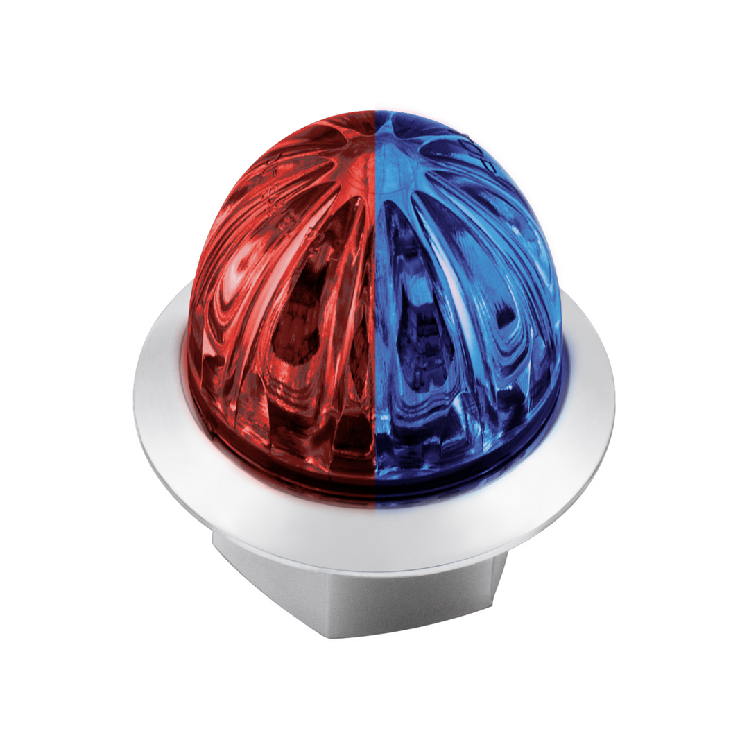 Double Fury 4 LED Dual Function 1-1/8" Watermelon Clearance/Marker Light - Red &amp; Blue LED