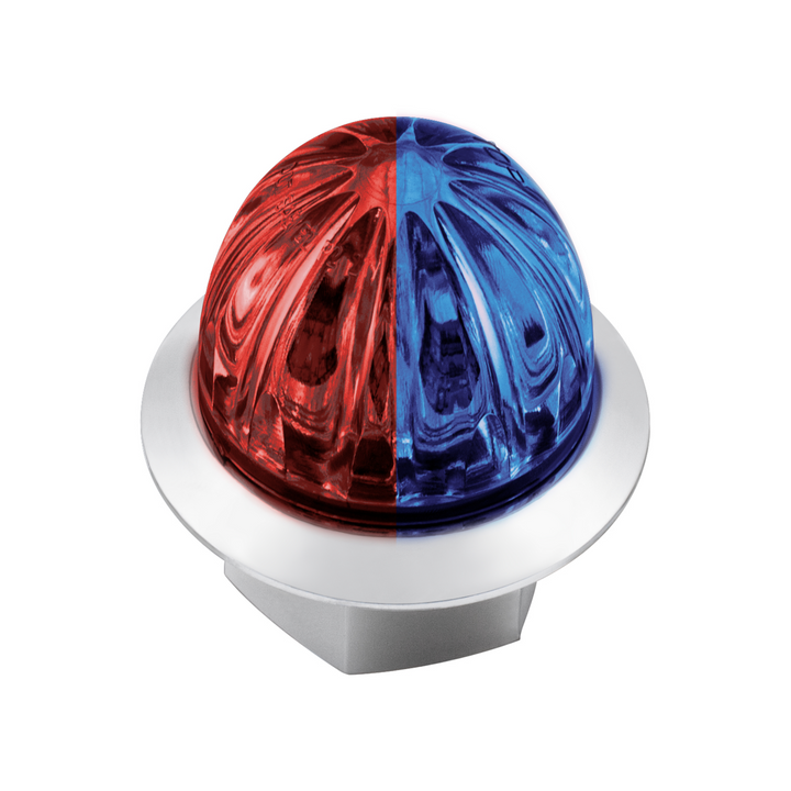 Double Fury 4 LED Dual Function 1-1/8" Watermelon Clearance/Marker Light - Red &amp; Blue LED