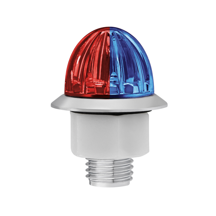 Double Fury 4 LED Dual Function 1-1/8" Watermelon Clearance/Marker Light - Red &amp; Blue LED