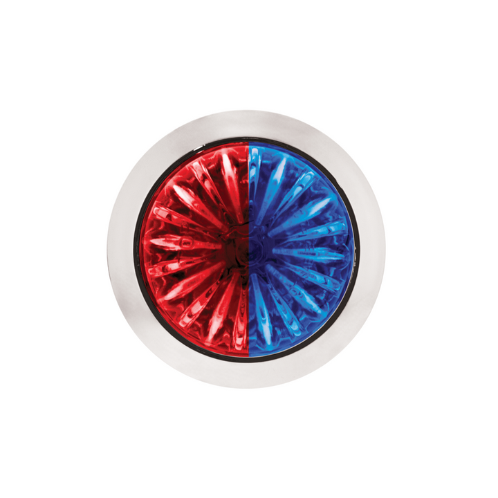 Double Fury 4 LED Dual Function 1-1/8" Watermelon Clearance/Marker Light - Red &amp; Blue LED