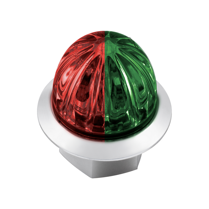 Double Fury 4 LED Dual Function 1-1/8" Watermelon Clearance/Marker Light - Red &amp; Green LED