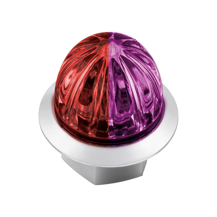 Double Fury 4 LED Dual Function 1-1/8" Watermelon Clearance/Marker Light - Red &amp; Purple LED