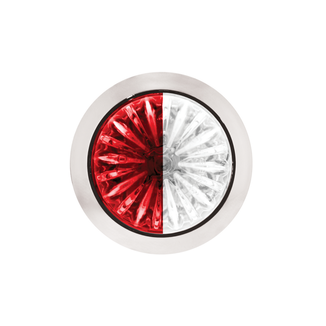 Double Fury 4 LED Dual Function 1-1/8" Watermelon Clearance/Marker Light - Red &amp; White LED