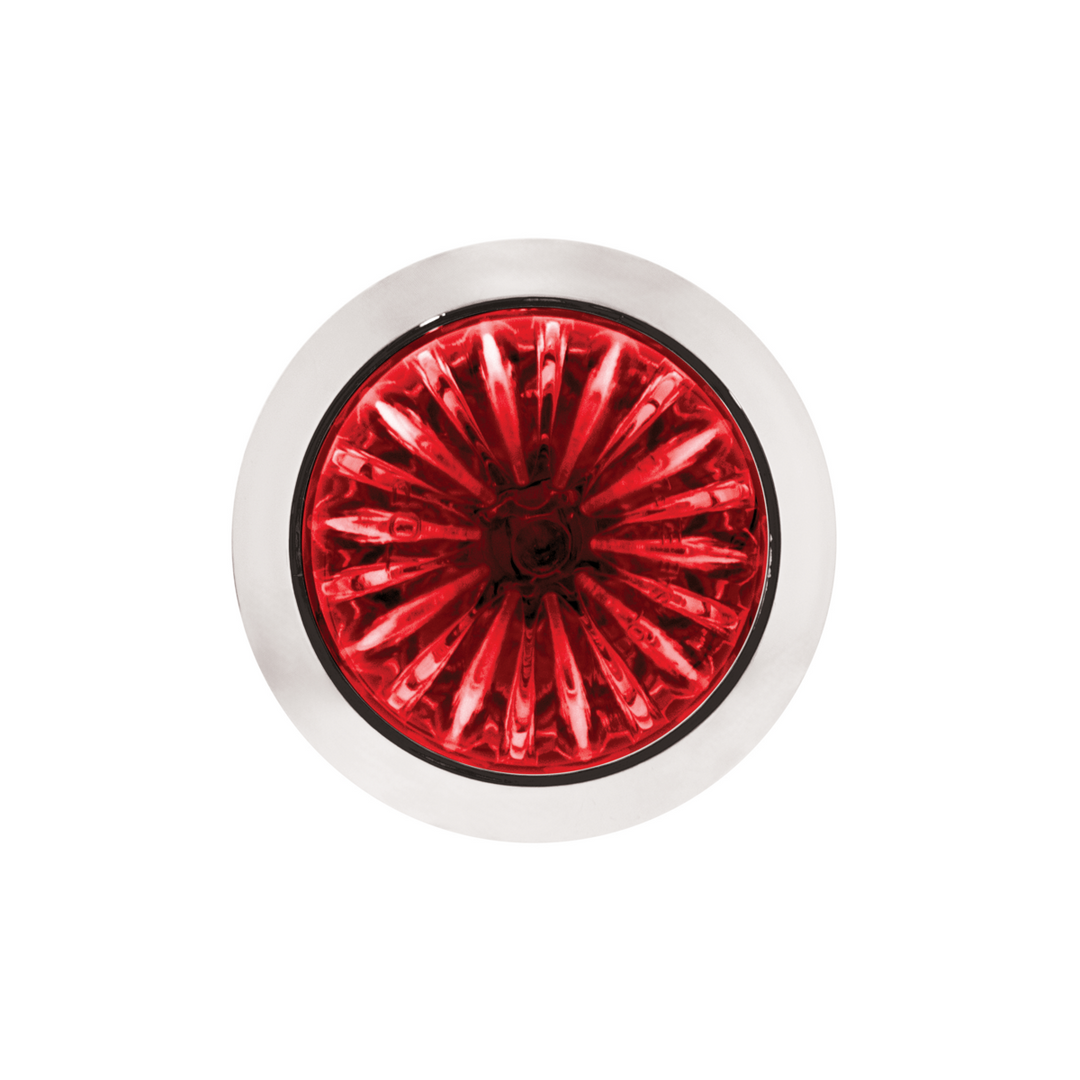 Double Fury 4 LED Dual Function 1-1/8" Watermelon Clearance/Marker Light - Red &amp; White LED