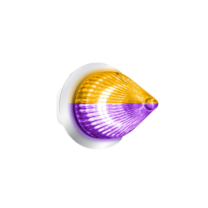 Double Fury 4 LED Dual Function 1-1/8" Spike Light - Amber &amp; Purple LED