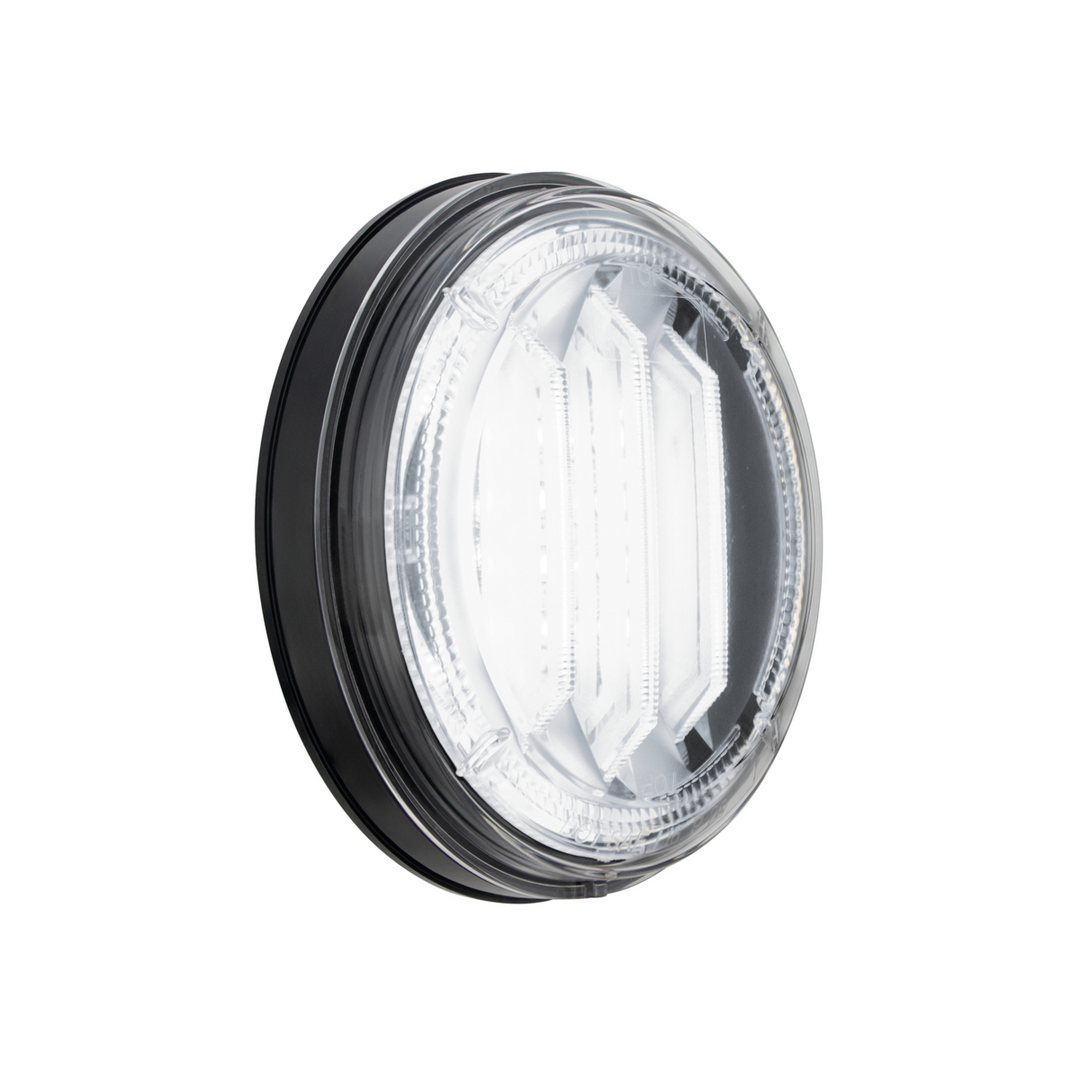 Saber 39 LED 4" Round Back-Up Light-White LED/Clear Lens