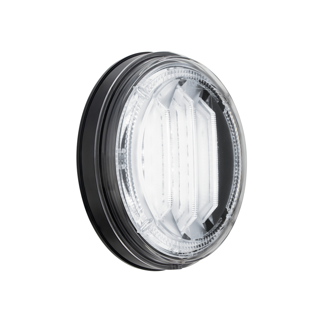 Saber 39 LED 4" Round Back-Up Light-White LED/Clear Lens