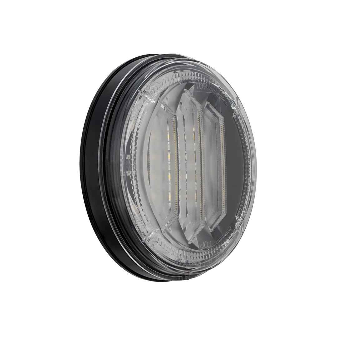 Saber 39 LED 4" Round Back-Up Light-White LED/Clear Lens