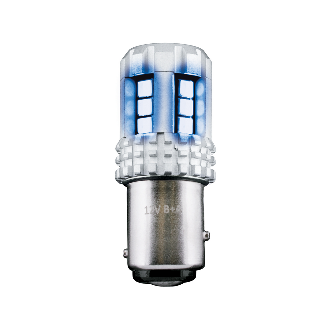 Double Fury High Power 18 LED 1157 Bulb - Amber &amp; Blue LED