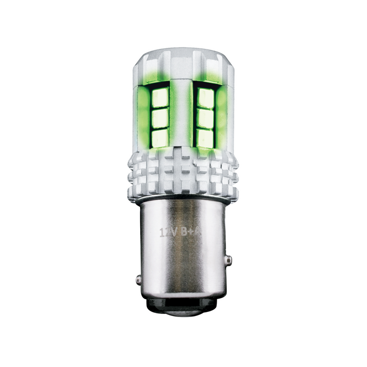 Double Fury High Power 18 LED 1157 Bulb - Amber &amp; Green LED
