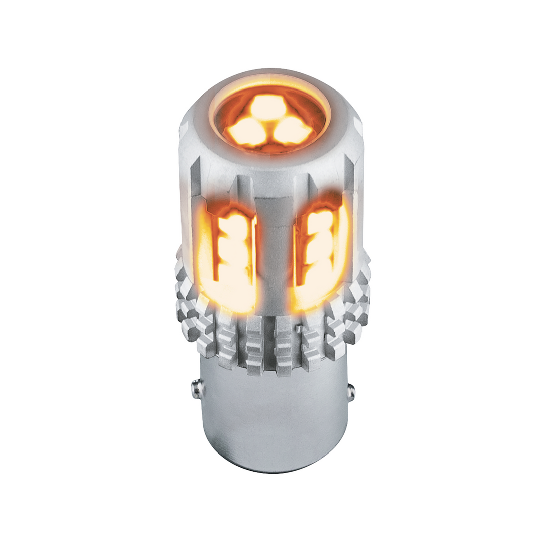 Double Fury High Power 18 LED 1157 Bulb - Amber &amp; Green LED