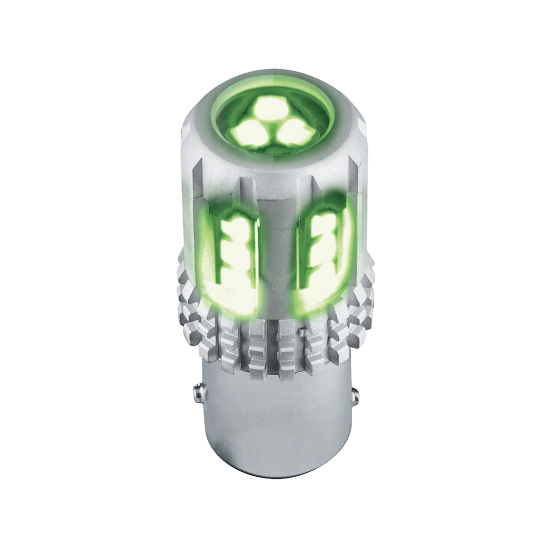 Double Fury High Power 18 LED 1157 Bulb - Amber &amp; Green LED