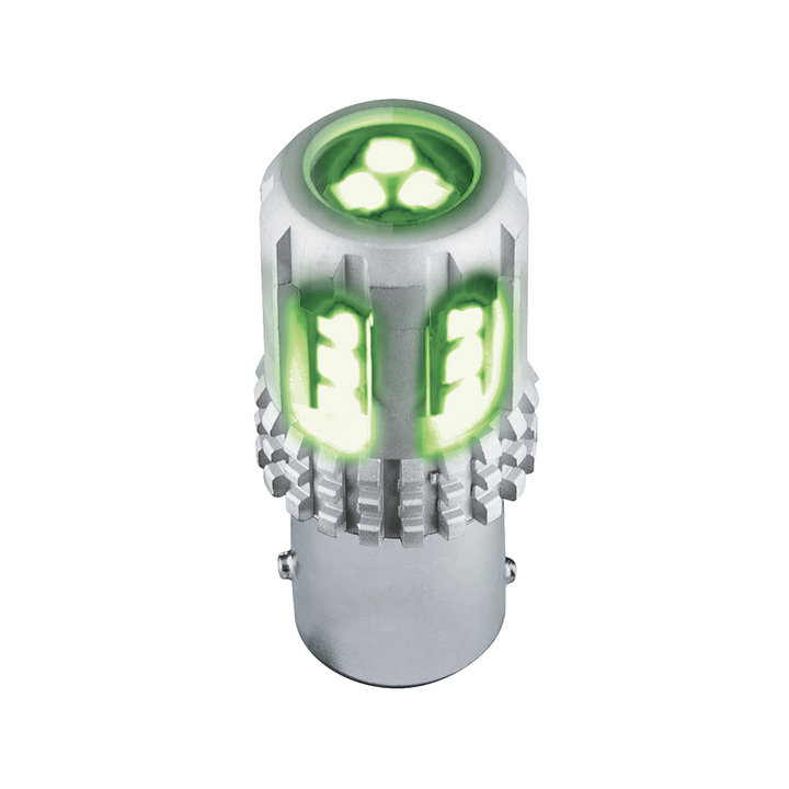 Double Fury High Power 18 LED 1157 Bulb - Amber &amp; Green LED
