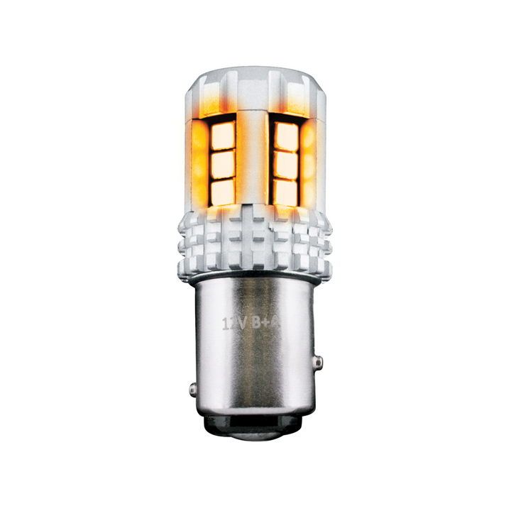 Double Fury High Power 18 LED 1157 Bulb - Amber &amp; Purple LED