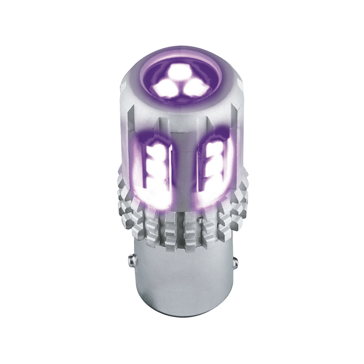 Double Fury High Power 18 LED 1157 Bulb - Amber &amp; Purple LED