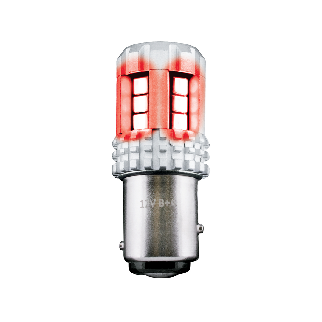 Double Fury High Power 18 LED 1157 Bulb - Amber &amp; Red LED