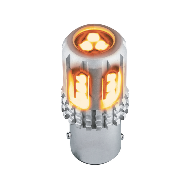 Double Fury High Power 18 LED 1157 Bulb - Amber &amp; Red LED