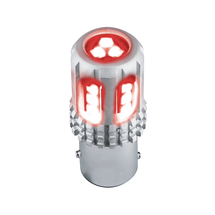 Double Fury High Power 18 LED 1157 Bulb - Amber &amp; Red LED