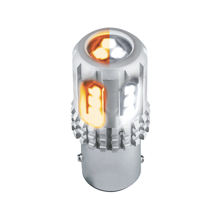 Double Fury High Power 18 LED 1157 Bulb - Amber &amp; White LED