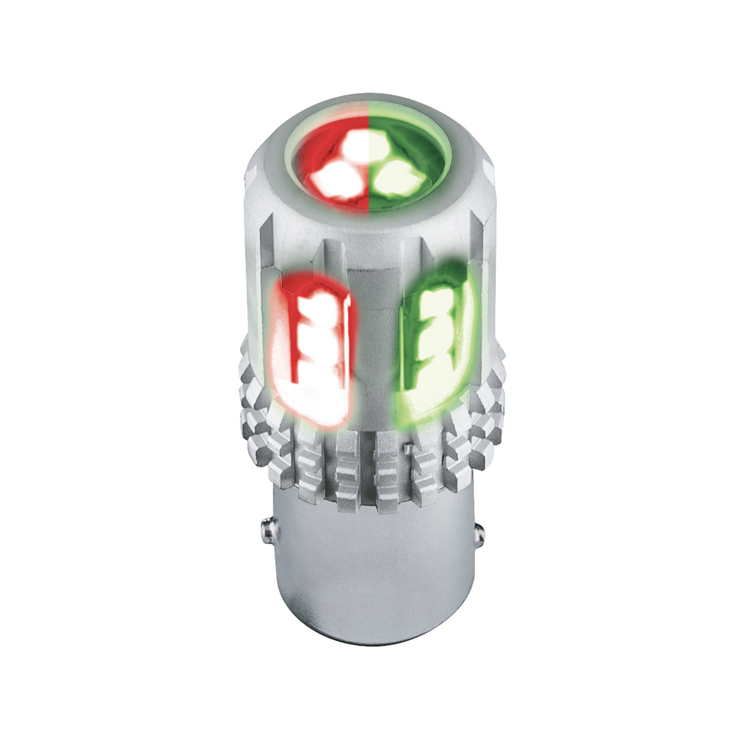Double Fury High Power 18 LED 1157 Bulb - Red &amp; Green LED
