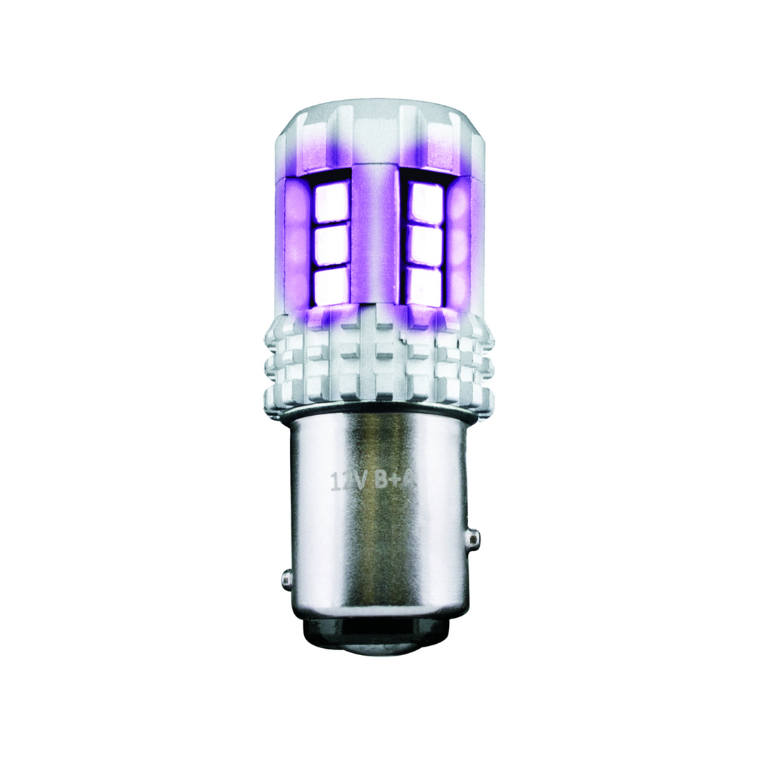 Double Fury High Power 18 LED 1157 Bulb - Red &amp; Purple LED