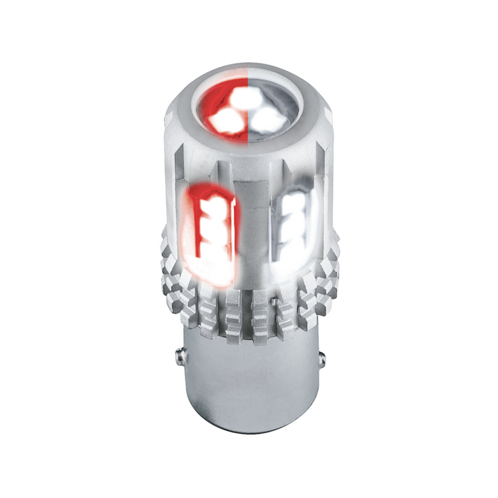 Double Fury High Power 18 LED 1157 Bulb - Red &amp; White LED