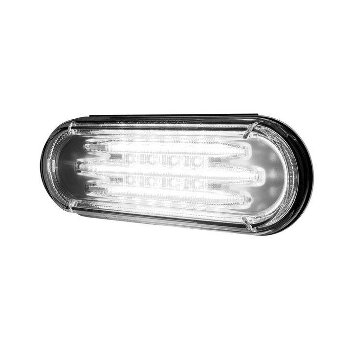 Saber 42 LED 6" Oval Light (Back-Up)-White LED/Clear Lens