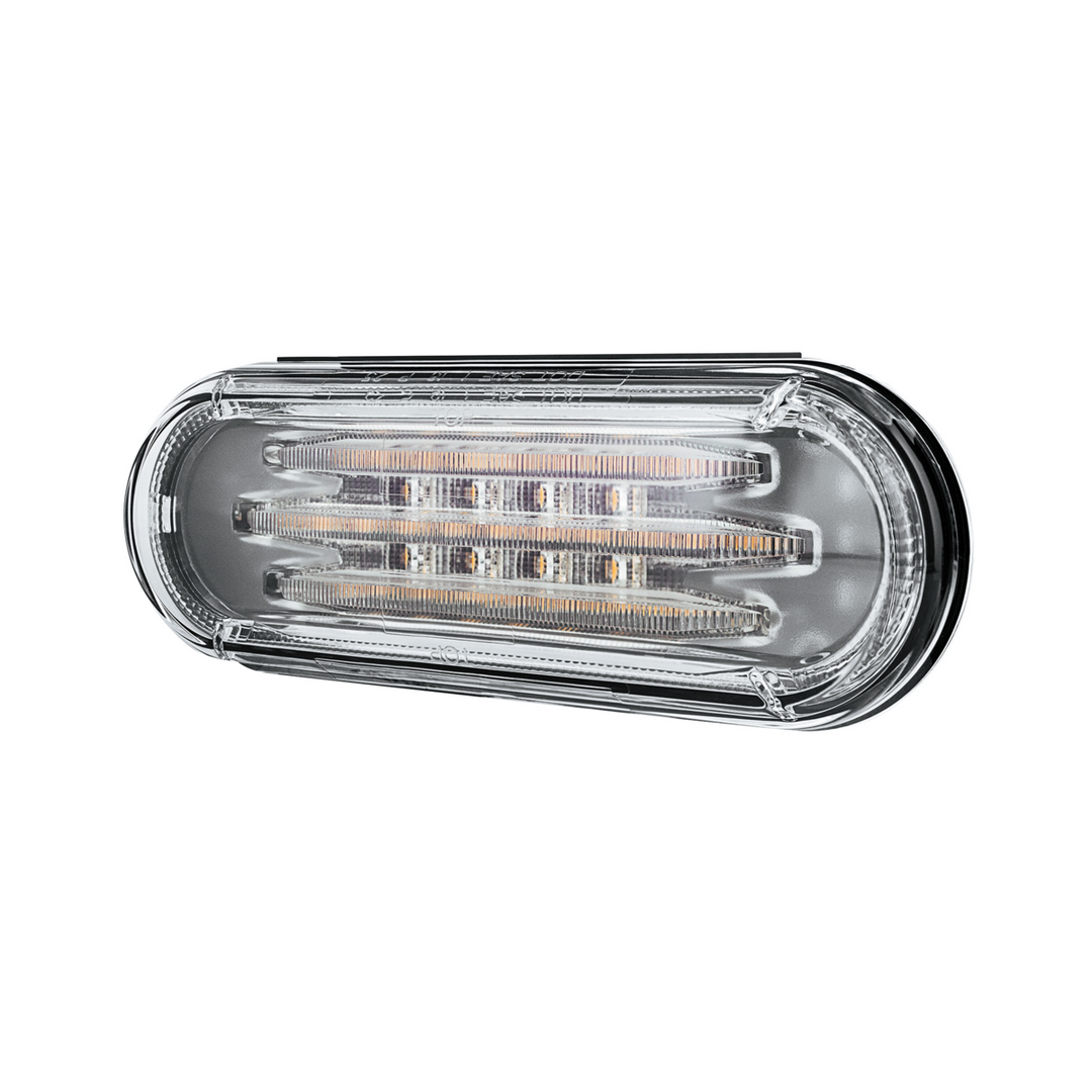 Saber 42 LED 6" Oval Light (Back-Up)-White LED/Clear Lens