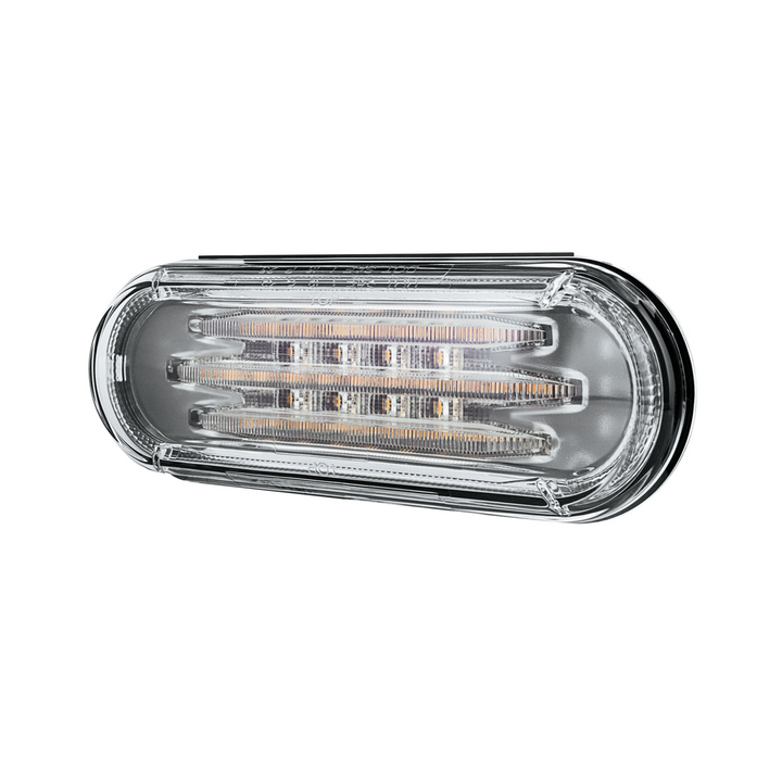 Saber 42 LED 6" Oval Light (Back-Up)-White LED/Clear Lens