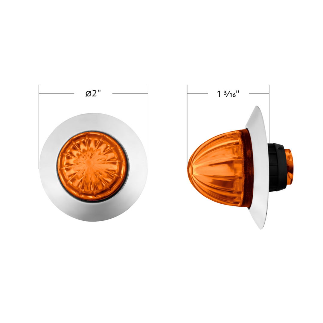 6 LED Dual Function 1-1/4" Watermelon Light With Stainless Steel Bezel
