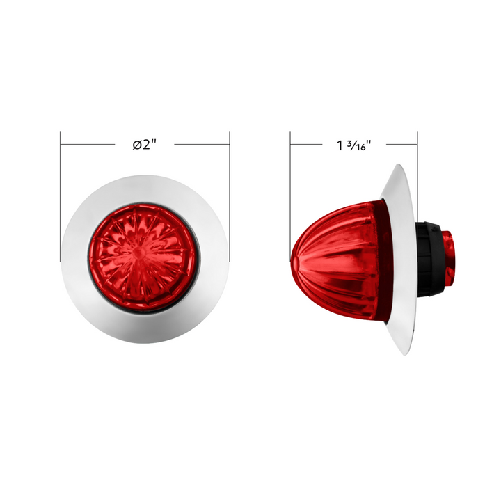 6 LED Dual Function 1-1/4" Watermelon Light With Stainless Steel Bezel
