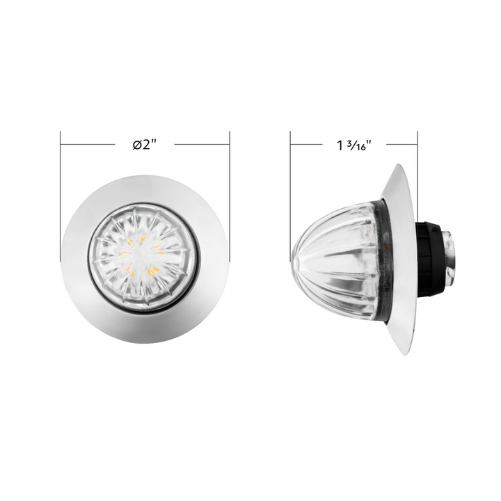 6 LED Dual Function 1-1/4" Watermelon Light With Stainless Steel Bezel