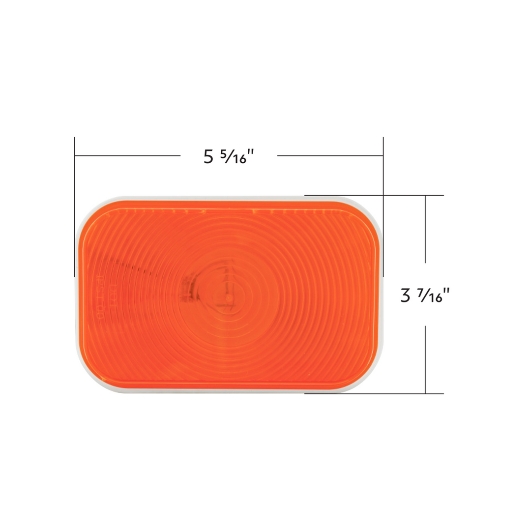 Rectangular Turn Signal Light - Amber Lens