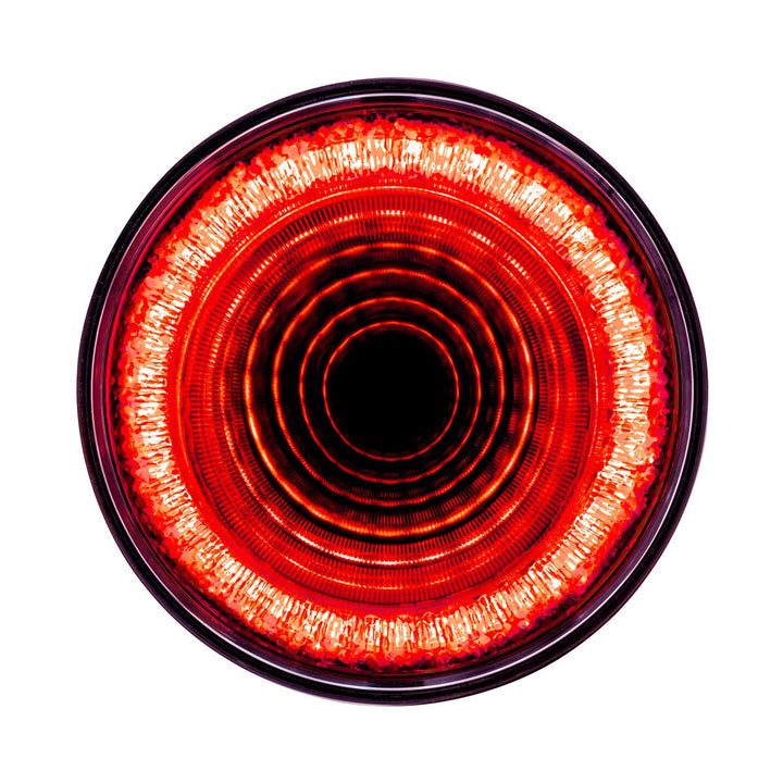 24 LED 4" Round Mirage Light (Stop, Turn &amp; Tail) - Red LED/Red Lens