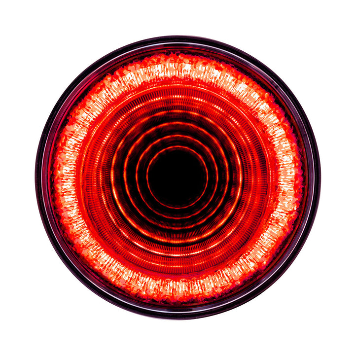 24 LED 4" Round Mirage Light (Stop, Turn &amp; Tail) - Red LED/Red Lens (Bulk)