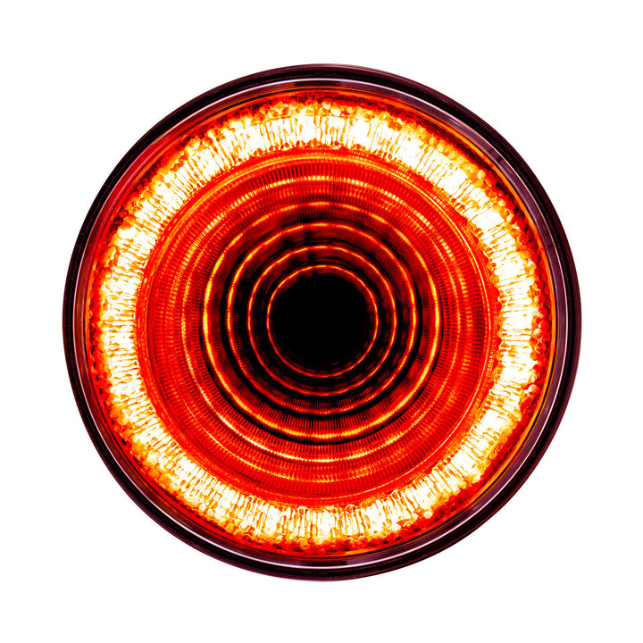 24 LED 4" Round Mirage Light (Stop, Turn &amp; Tail) - Red LED/Clear Lens (Bulk)