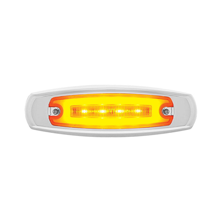 16 LED Rectangular GloLight With Bezel (Clearance/Marker) - Amber LED/Amber Lens (Bulk)