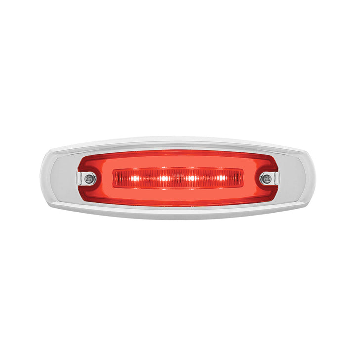 16 LED Rectangular GloLight With Bezel (Clearance/Marker) - Red LED/Red Lens