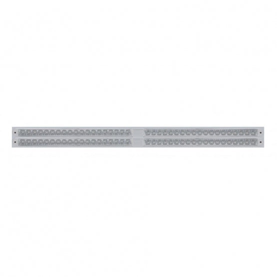 Chrome Top Mud Flap Plate With Four 19 LED 24" Reflector Light Bars - Red LED/Clear Lens (Each)